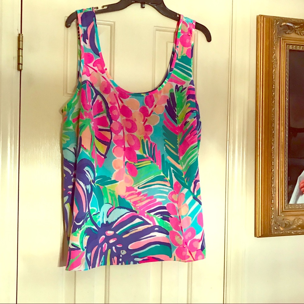 Lilly Pulitzer Silk Tank, XL, EUC